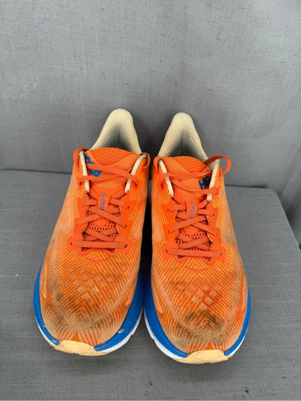Hoka CLIFTON 9 Men's Road-running Shoe Vibrant Orange/Impala 11D